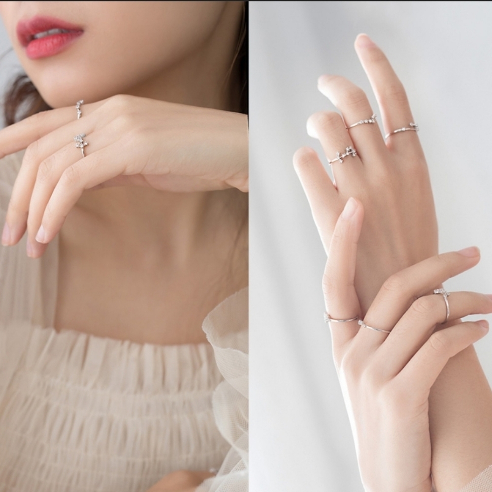 Sterling silver zodiac constellation ring